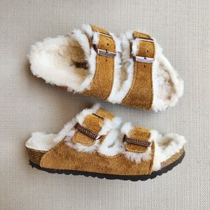 Birkenstock Kids Arizona Sherling Sandle 28